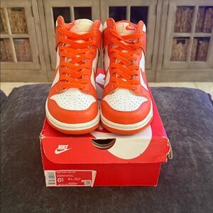 Nike Bold Orange and White Sneakers